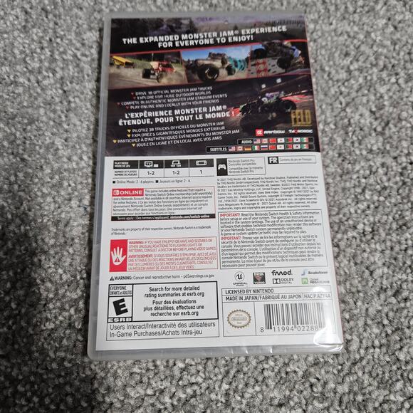 Monster Jam Steel Titans 2 Nintendo Switch Grave Digger NEW - Picture 2 of 2